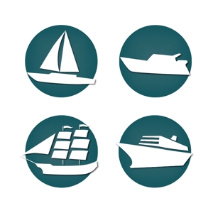 kuya (nagatamasaka)さんの船各種の簡易アイコンデザイン（帆船・クルーザー・大型客船・ヨット）への提案