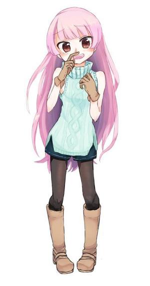 tnzk-kzさんの人差し指で鼻の下をこする少女のキャラクターデザインへの提案
