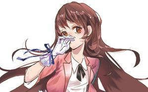 Yuriri (Yuriri)さんの人差し指で鼻の下をこする少女のキャラクターデザインへの提案