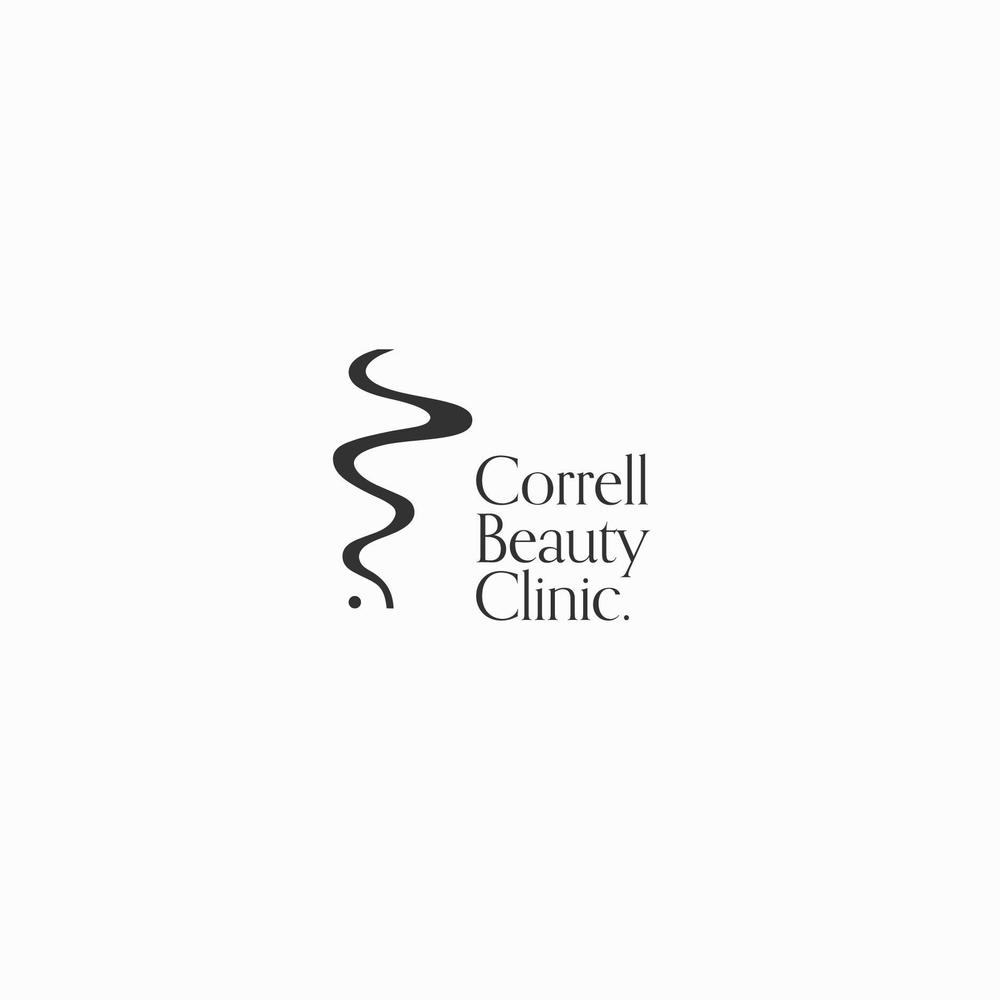 新規開院するクリニック「 Correll Beauty Clinic.」のロゴマークとフォントデザイン