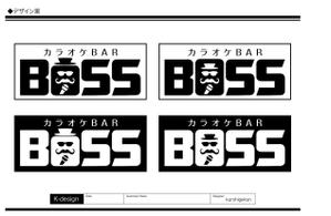 K-Design (kurohigekun)さんのカラオケBARの「BOSS」というお店のロゴへの提案