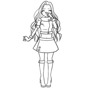 TSUBASA (yfam_tsubasa)さんの人差し指で鼻の下をこする少女のキャラクターデザインへの提案