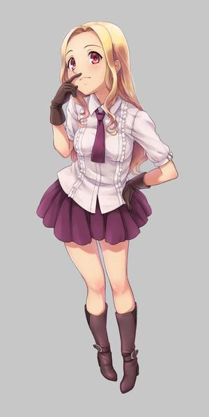ちょりそー（仮） (chocop)さんの人差し指で鼻の下をこする少女のキャラクターデザインへの提案