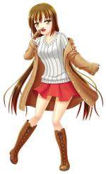 farsky (farsky)さんの人差し指で鼻の下をこする少女のキャラクターデザインへの提案