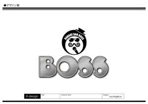 K-Design (kurohigekun)さんのカラオケBARの「BOSS」というお店のロゴへの提案