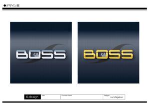 K-Design (kurohigekun)さんのカラオケBARの「BOSS」というお店のロゴへの提案