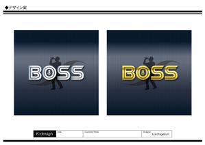K-Design (kurohigekun)さんのカラオケBARの「BOSS」というお店のロゴへの提案