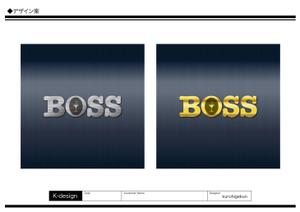 K-Design (kurohigekun)さんのカラオケBARの「BOSS」というお店のロゴへの提案