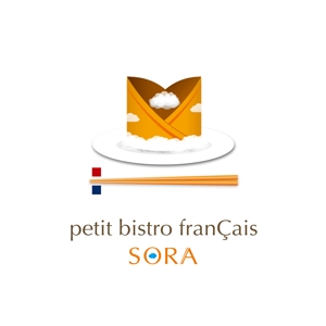 kuu-O クーオ ()さんの「petit bistro franÇais　SORA」のロゴ作成への提案