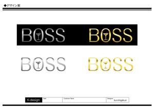 K-Design (kurohigekun)さんのカラオケBARの「BOSS」というお店のロゴへの提案