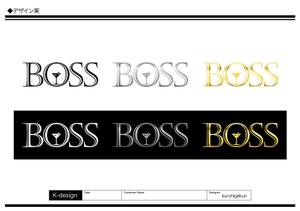 K-Design (kurohigekun)さんのカラオケBARの「BOSS」というお店のロゴへの提案