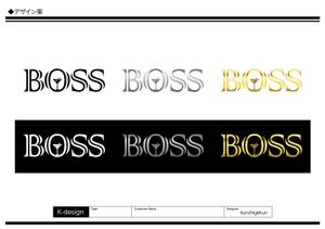 K-Design (kurohigekun)さんのカラオケBARの「BOSS」というお店のロゴへの提案