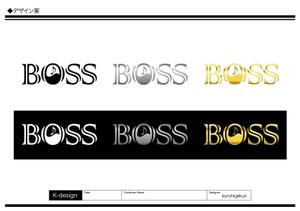 K-Design (kurohigekun)さんのカラオケBARの「BOSS」というお店のロゴへの提案