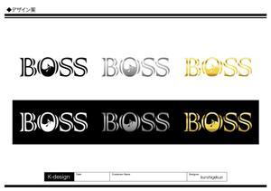 K-Design (kurohigekun)さんのカラオケBARの「BOSS」というお店のロゴへの提案