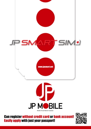 design_faro (design_faro)さんの訪日外国人向け通信サービス「JP Smart SIM」のポスターデザインへの提案