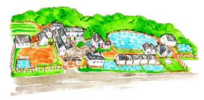 ナミ (takenoko_mail)さんのフォトスタジオの庭のイラスト画の作画への提案