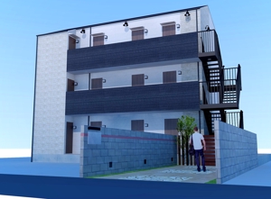 j4.5 (yps3333)さんの新規購入した新築アパートのアプローチ・外壁デザイン募集への提案