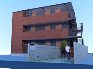 j4.5 (yps3333)さんの新規購入した新築アパートのアプローチ・外壁デザイン募集への提案