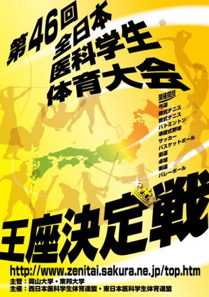 okamegさんの医科学生の総合体育大会のポスター作成への提案
