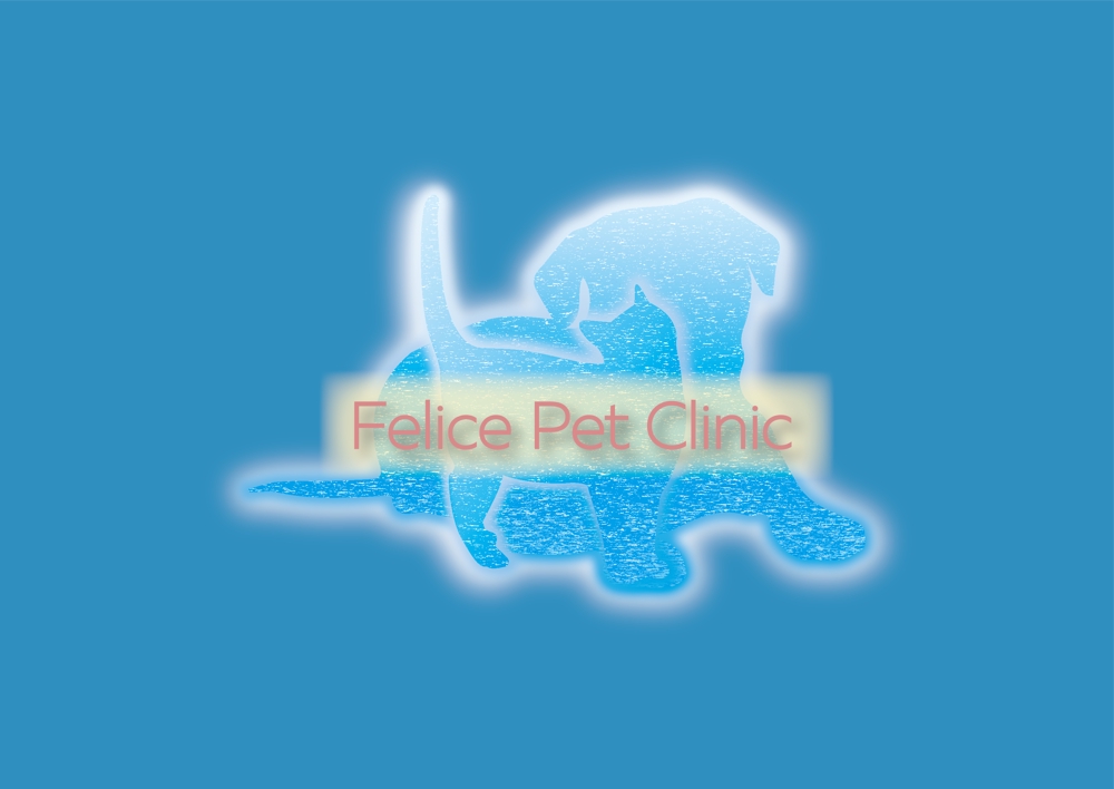Felice Pet Clinic logo 背景マリンブルー.png