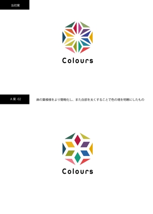 nakagami (nakagami3)さんのひすい薬局・こはく薬局・あやめ訪問看護を統括する株式会社Coloursのロゴへの提案