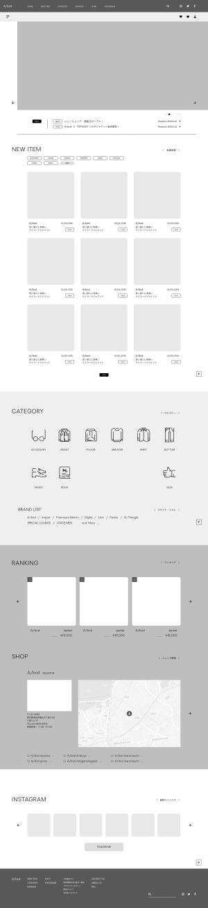 f a t h e r ()さんの男性向けファッションブランド通販サイトのトップページ【デザイン】※コーディング無しへの提案
