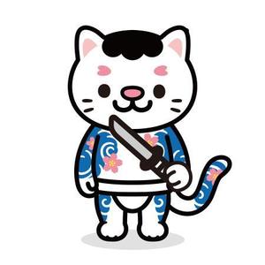 D-Cafe　 (D-Cafe)さんの刺青柄の猫のキャラクターデザインへの提案