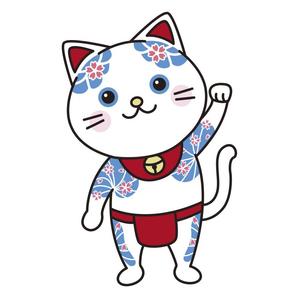 tongkeさんの刺青柄の猫のキャラクターデザインへの提案