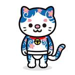 D-Cafe　 (D-Cafe)さんの刺青柄の猫のキャラクターデザインへの提案