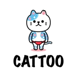 Hi-color-design (Yuu-Nagata)さんの刺青柄の猫のキャラクターデザインへの提案