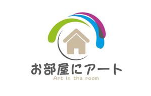 TanakaChigaruさんのおしゃれ感が一目で伝わる「お部屋にアート」のサービスロゴへの提案