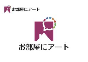 なべちゃん (YoshiakiWatanabe)さんのおしゃれ感が一目で伝わる「お部屋にアート」のサービスロゴへの提案