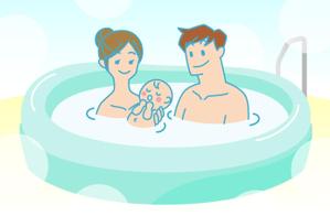 adデザイン (adx_01)さんの水中出産のイラストへの提案