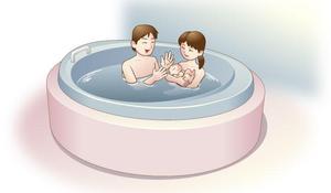 絵描きや かず (ekakiya-kazu)さんの水中出産のイラストへの提案