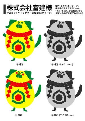 surimi (hysssssi)さんの株式会社富建の犬のキャラクターデザインへの提案