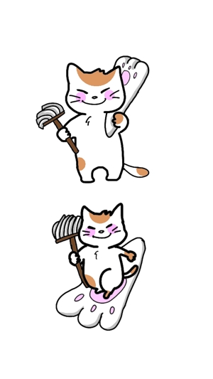 みほか (mochi06)さんの猫の手お掃除隊のキャラクターへの提案