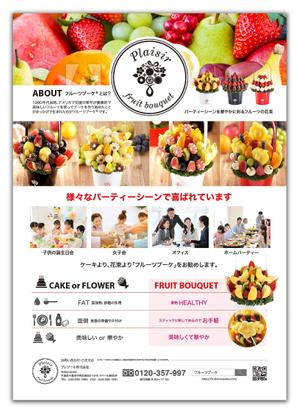 金子岳 (gkaneko)さんの【芸能人ご用達】フルーツブーケVS.ケーキのチラシへの提案