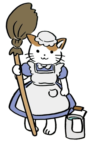 Marino-Den (den-den)さんの猫の手お掃除隊のキャラクターへの提案