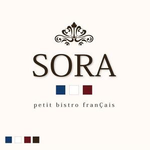 8760さんの「petit bistro franÇais　SORA」のロゴ作成への提案