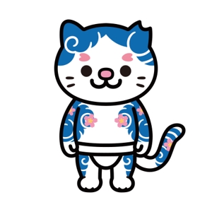 刺青柄の猫のキャラクターデザインの事例 実績 提案一覧 ランサーズ