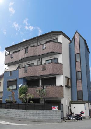 MYdesign (miyu1019mmm)さんの外壁デザイン募集　鉄骨4階建　自宅併用賃貸住宅のカラーコーディネート　への提案