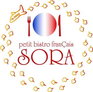 さんの「petit bistro franÇais　SORA」のロゴ作成への提案
