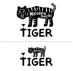 tatsu-design (tatsudesign13)さんのトラのロゴ募集 | 外国人バーテンダーのバー「元寺町タイガー」のロゴ作成への提案