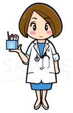 株式会社エルエルパレス／岩気裕司 (elpiy)さんの女医または看護師（女性）のキャラクターデザインへの提案