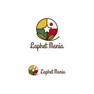 植村 晃子 (pepper13)さんのミャンマーで開店予定の食べる緑茶専門店「Laphet Mania」のロゴへの提案