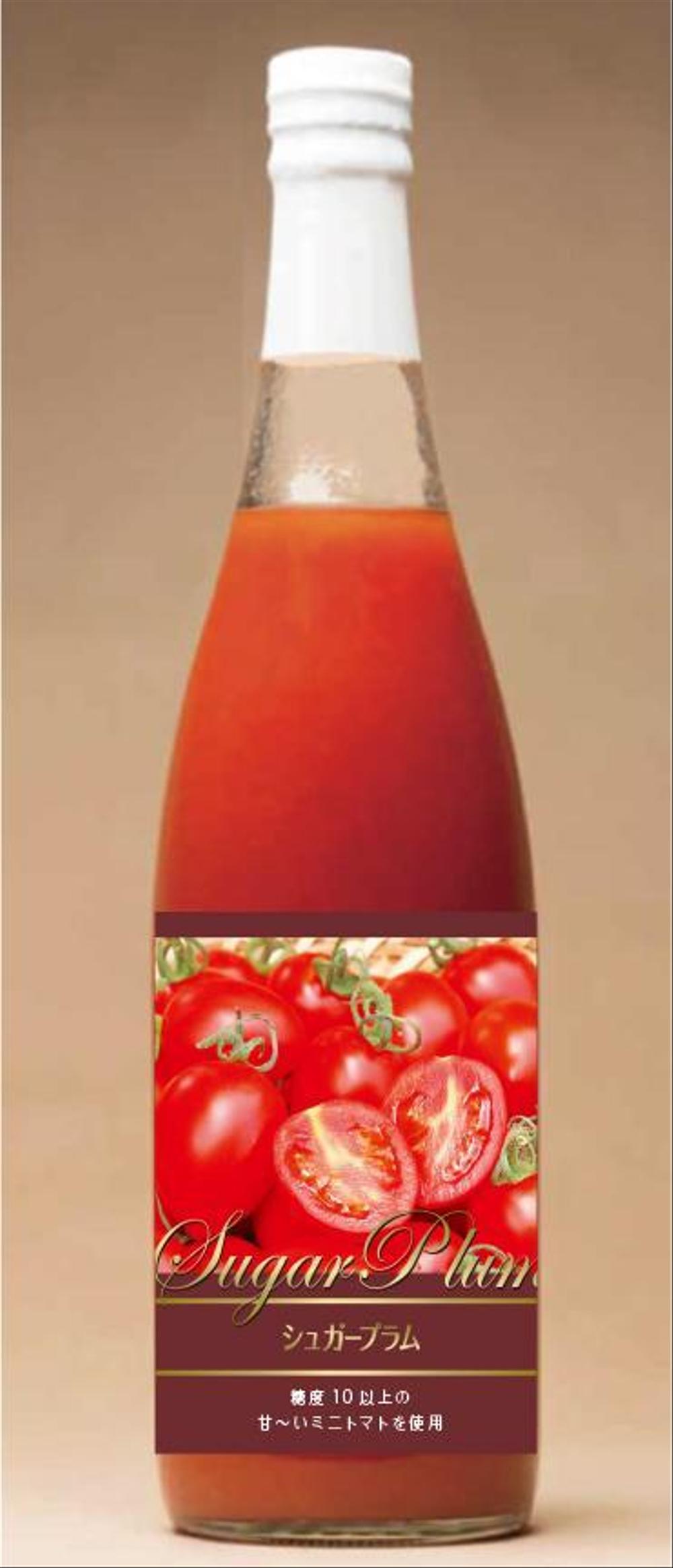トマトジュースのラベルデザインおよびギフトボックスデザイン