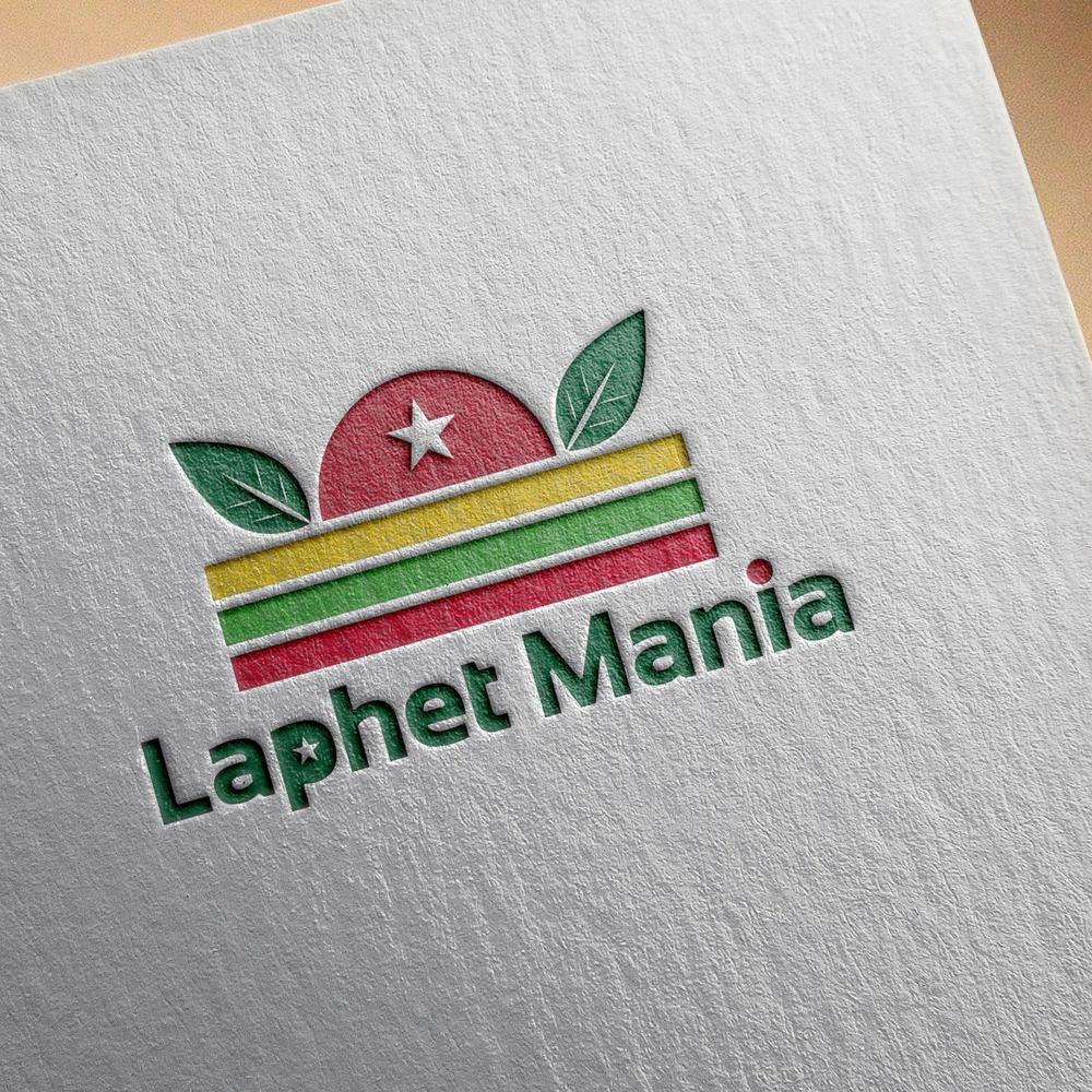 ミャンマーで開店予定の食べる緑茶専門店「Laphet Mania」のロゴ