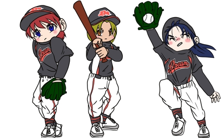 旅里　茂 (tabisato_sigeru)さんのガールズ小学生野球チームのかわいい萌えイラスト募集への提案