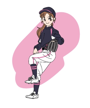 IMAI/イラストレータ (wakomichi1105)さんのガールズ小学生野球チームのかわいい萌えイラスト募集への提案