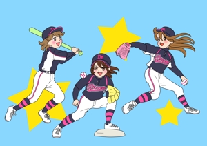 藤原美保子 ()さんのガールズ小学生野球チームのかわいい萌えイラスト募集への提案